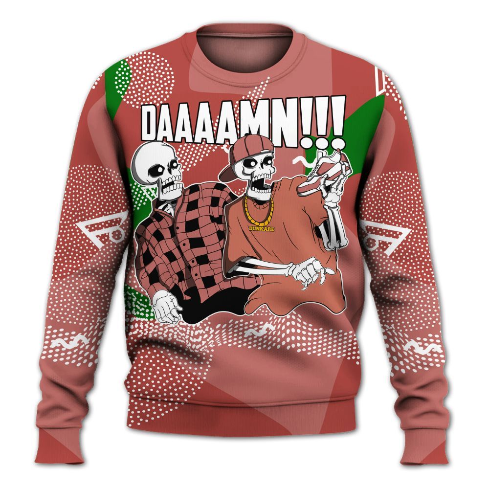 Sweatshirt To Match Dune Red 13s - Graphic Meme Damnn All Over Print