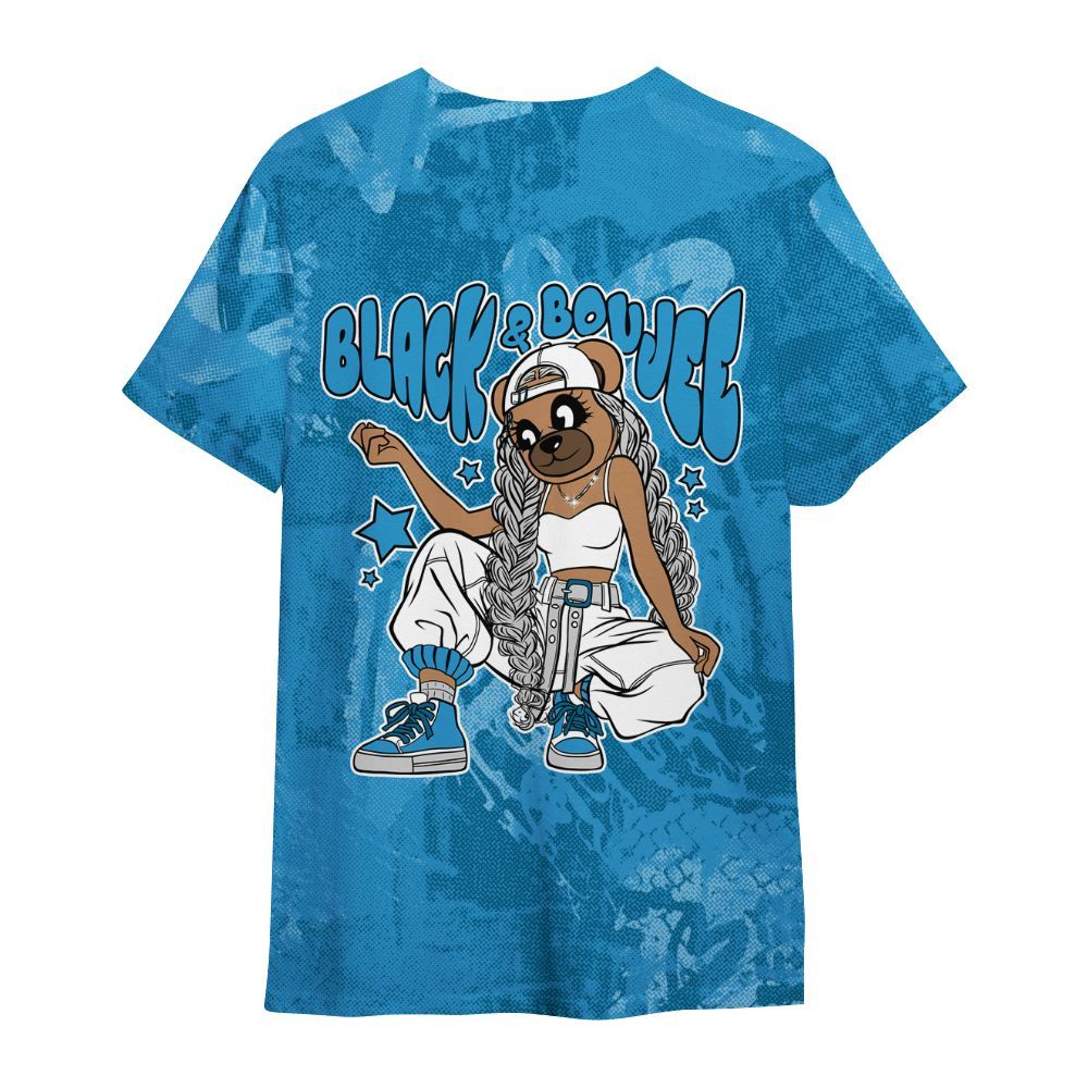 Shirt To Match Powder Blue 9s - Boujee Girls Bear Heart Grunge All Over Print