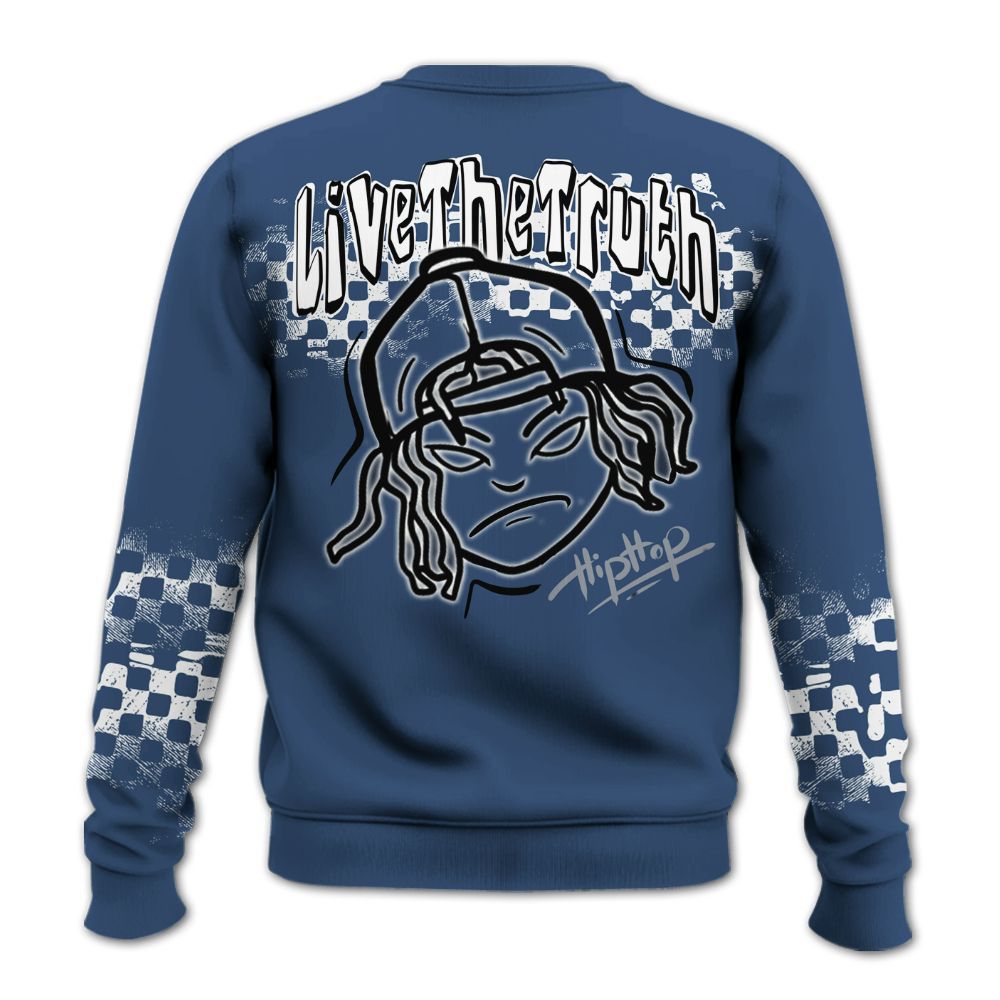 Sweatshirt To Match Midnight Navy 4s - Feel Life Street Style All Over Print