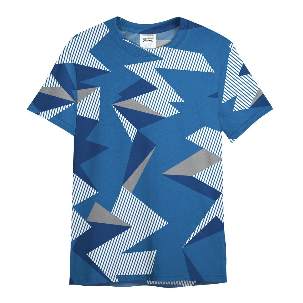 Shirt To Match French Blue 13s - Geometric Camouflage Pattern All Over Print