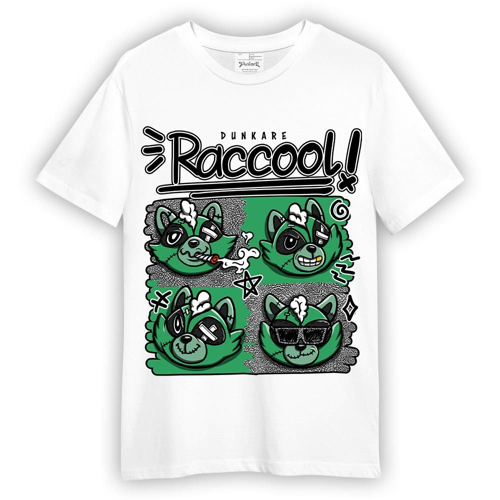 Shirt To Match T-Shirt Raccool Raccoon, 3 Green Glow T-Shirt To Match Sneaker 2404 DNY