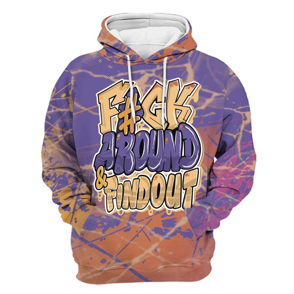 Hoodie To Match Book Sunset 1s - F Around Find Out Graphic Profound All Over Print