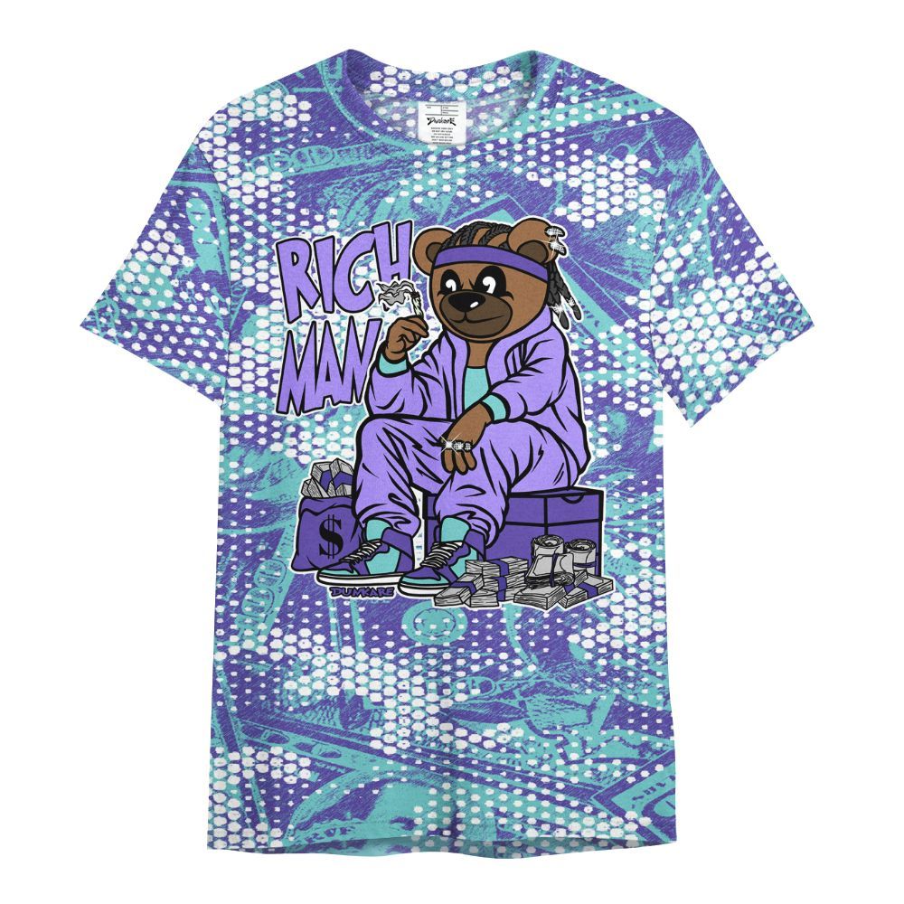 Shirt To Match Low Hornets 1s - Rich Man Bear Banknotes Art All Over Print