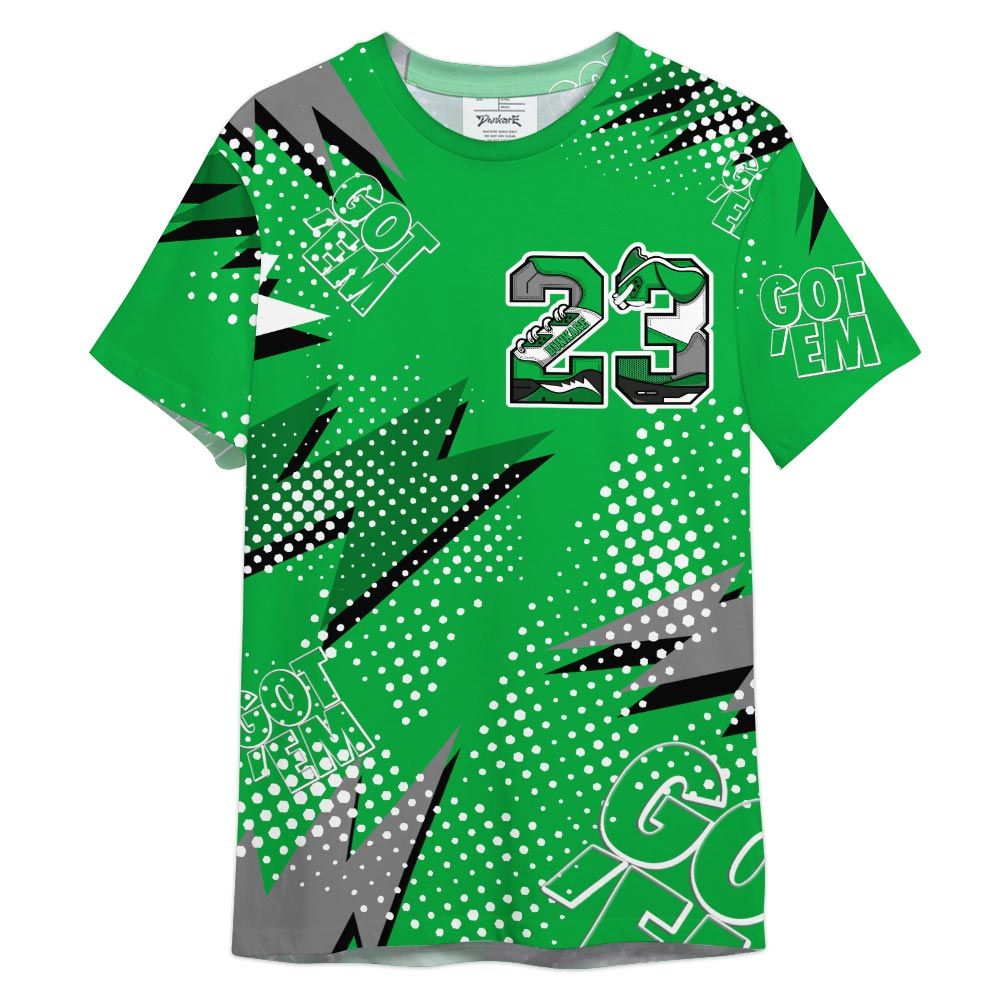 Dunkare Shirt Custom Name Number 23 5s Got'em, Lucky Green 5s T-Shirt, To Match Sneaker Lucky Green 5s Graphic Tee 1504 HDT