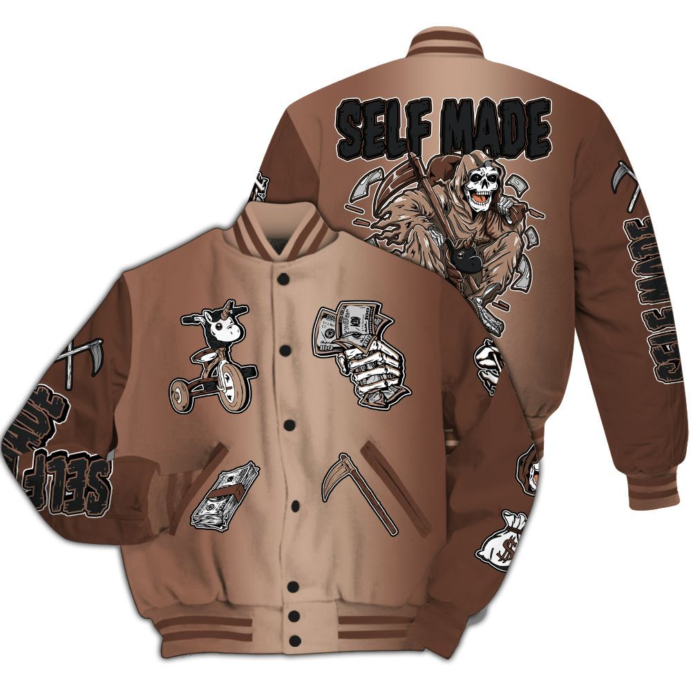 Varsity Jacket To Match KD 4 Christmas - Self Make Skeleton All Over Print