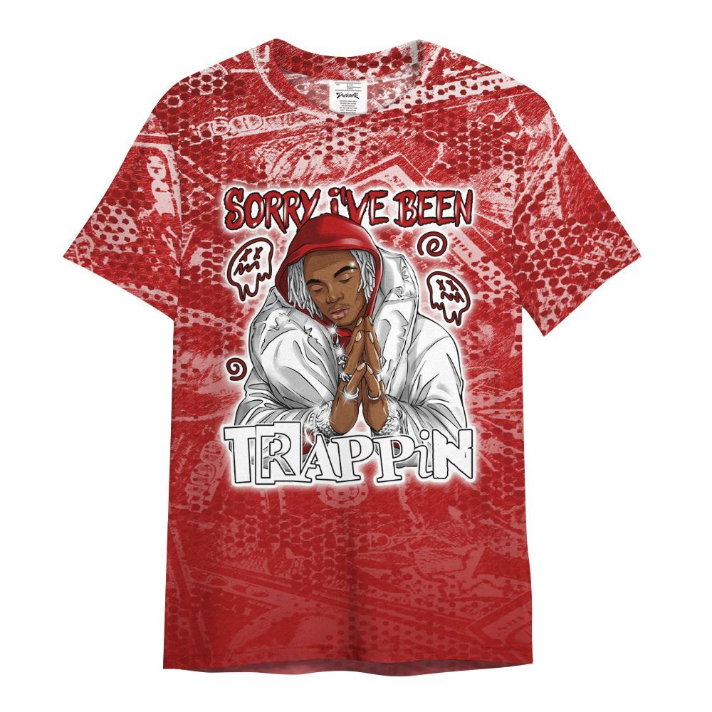 Shirt To Match Red Taxi 12s - Trappin' Banknote All Over Print