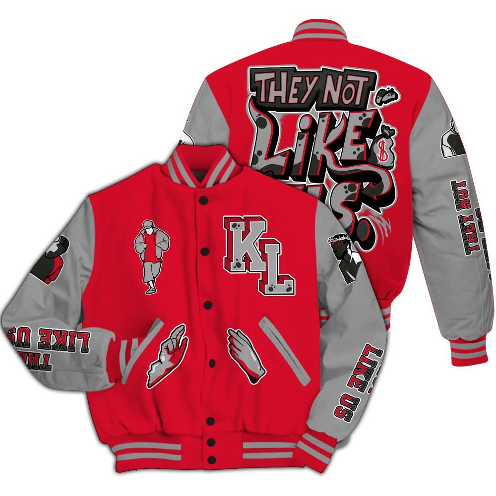 Varsity Jacket To Match Air Max Sunder Gore Tex Fire Red - Dislike Us Graphic All Over Print
