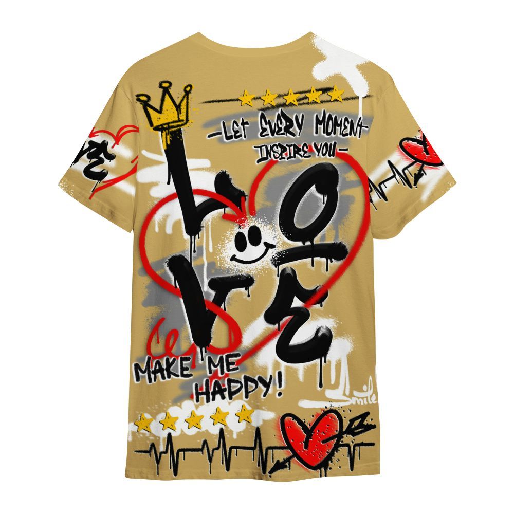 Shirt To Match Craft Paris 6s - Happy Love Beats Graffiti Streetwear All Over Print