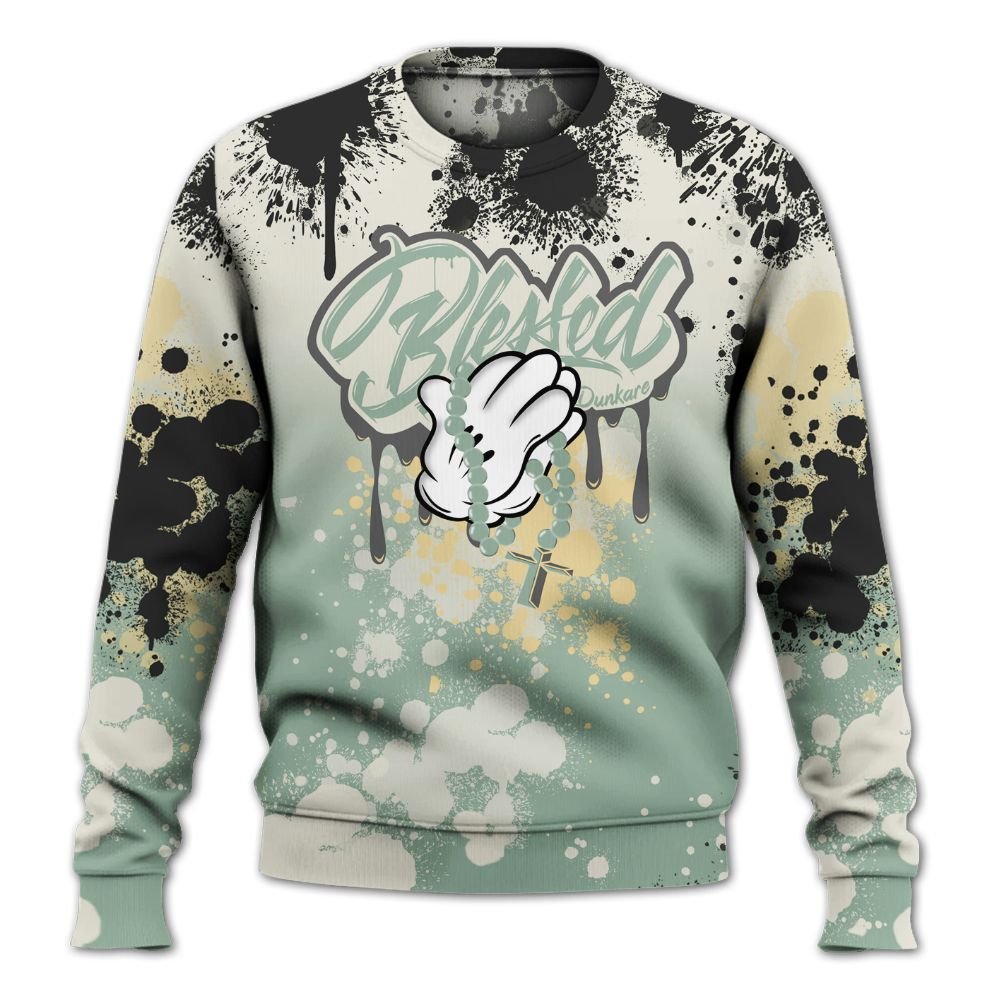 Sweatshirt To Match Joins Year Of The Snake 5s - God Blessed Ink Drip All Over Print