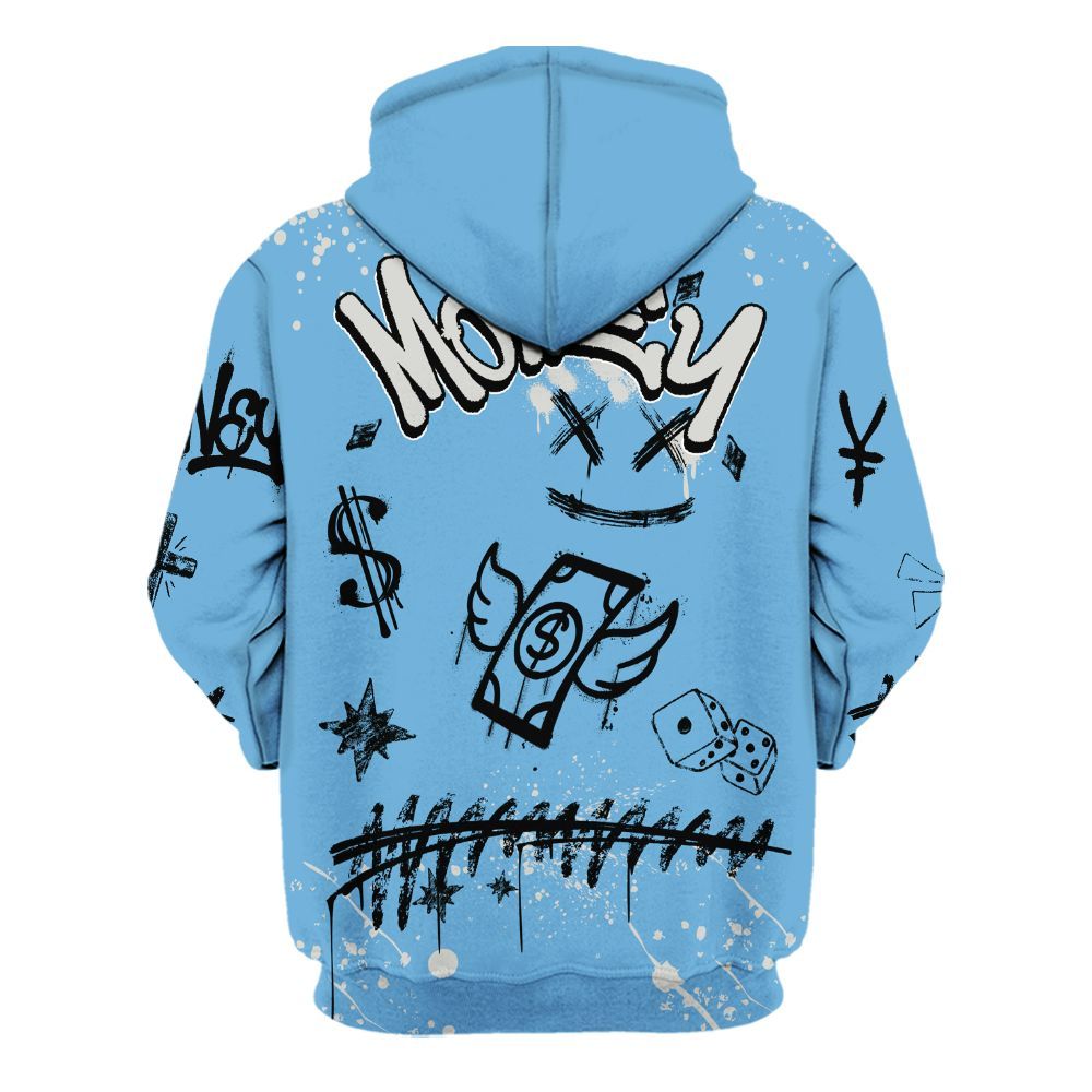 Hoodie To Match SB Dunk Low University Blue - Everybody Paid In Full Crayon All Over Print