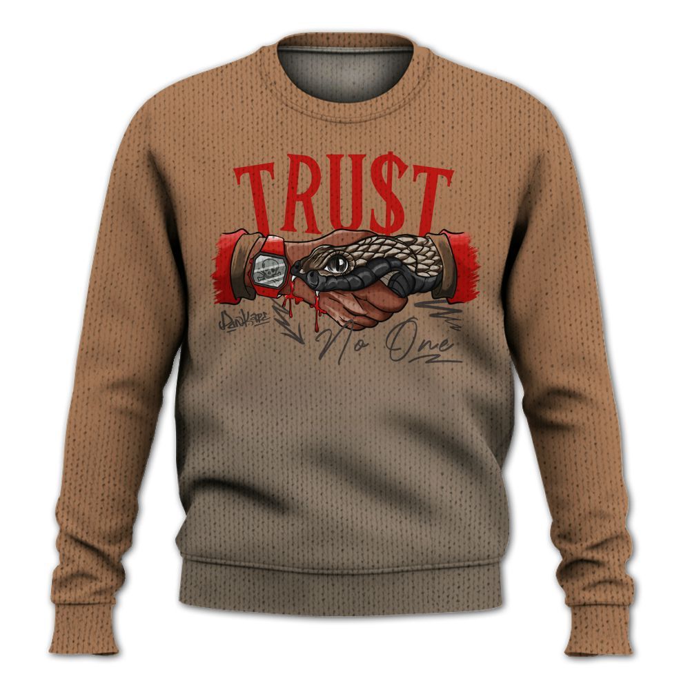 Knitted Sweater To Match Air Max Rocky Distressed - Snake Trust No One Drip