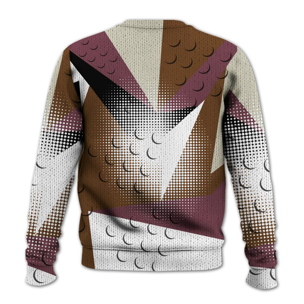 Knitted Sweater To Match Archaeo Brown 3s - Poly Custom Name Number 23 5s