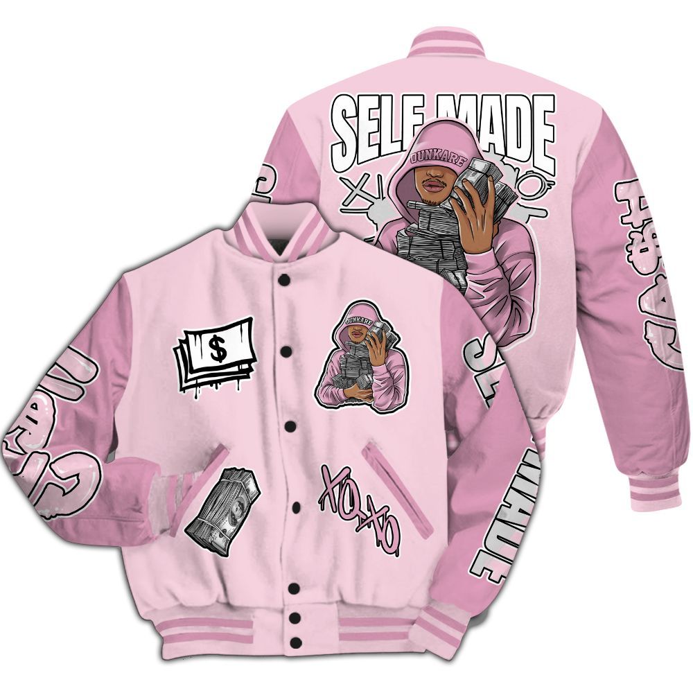 Varsity Jacket To Match Orchid 4s - Selfmade Unique All Over Print