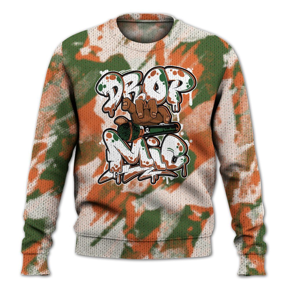 Knitted Sweater To Match Low Miami 5s - Drop Mic Abstract