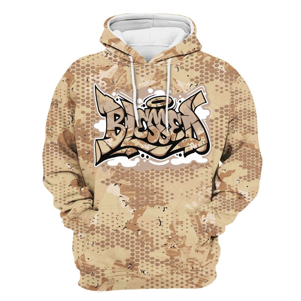Hoodie To Match Desert Camo 3s - Blessing Graphic Banknotes All Over Print