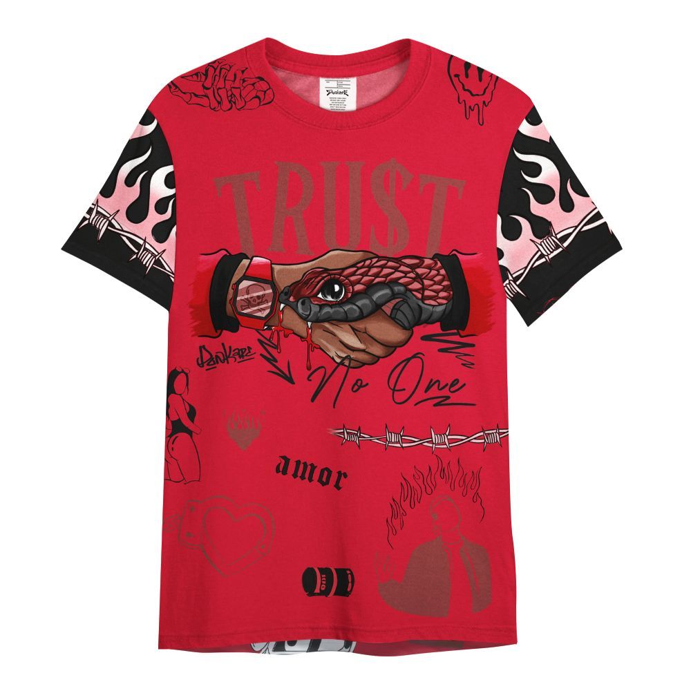Shirt To Match Air Max Sunder Gore Tex Fire Red - Snake Trust No One All Over Print