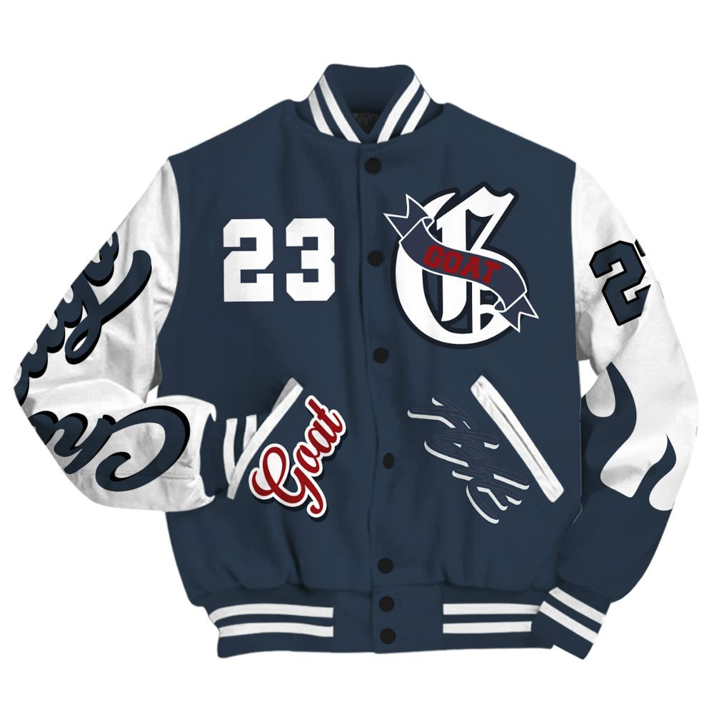 Varsity Jacket To Match Retro Olympic 6s - The G.O.A.T Flight Streetwear All Over Print