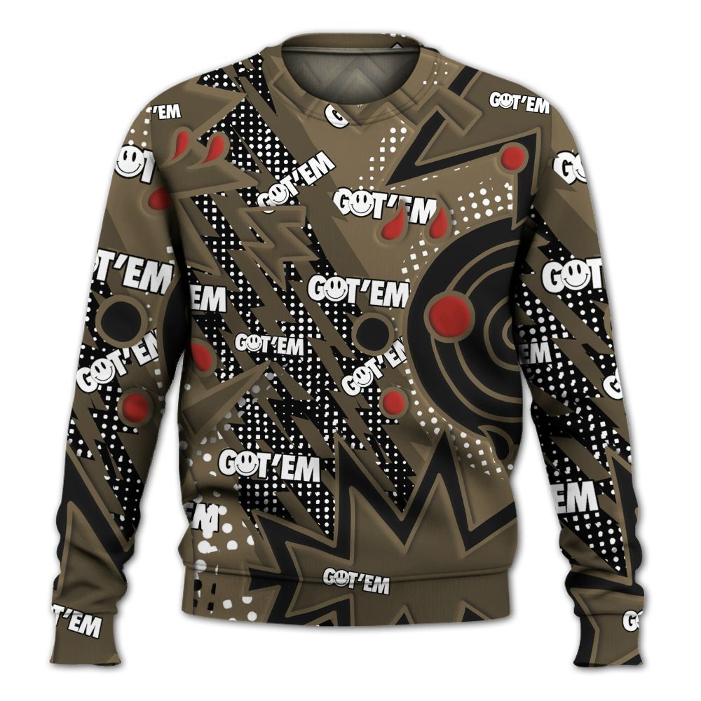 Sweatshirt To Match Olive 9s - Retro Vintage 90s All Over Print