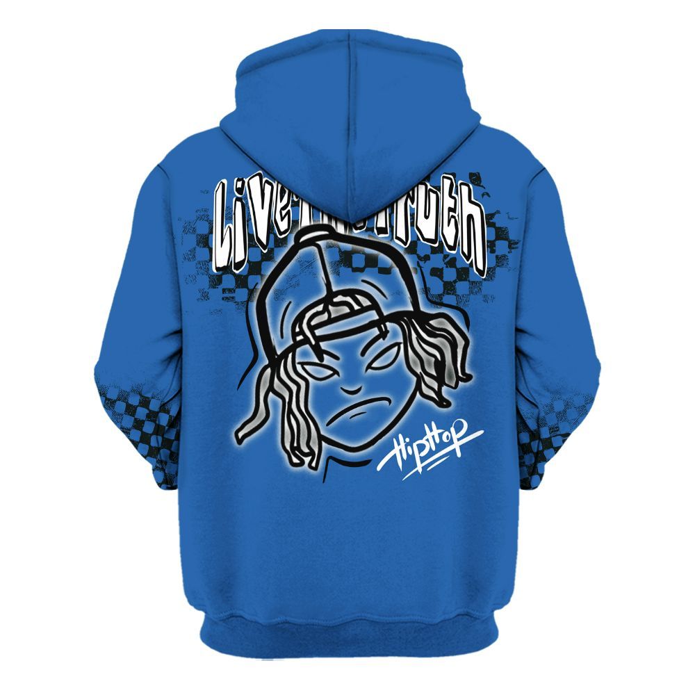 Hoodie To Match Brave Blue 13s - Feel Life Street Style All Over Print