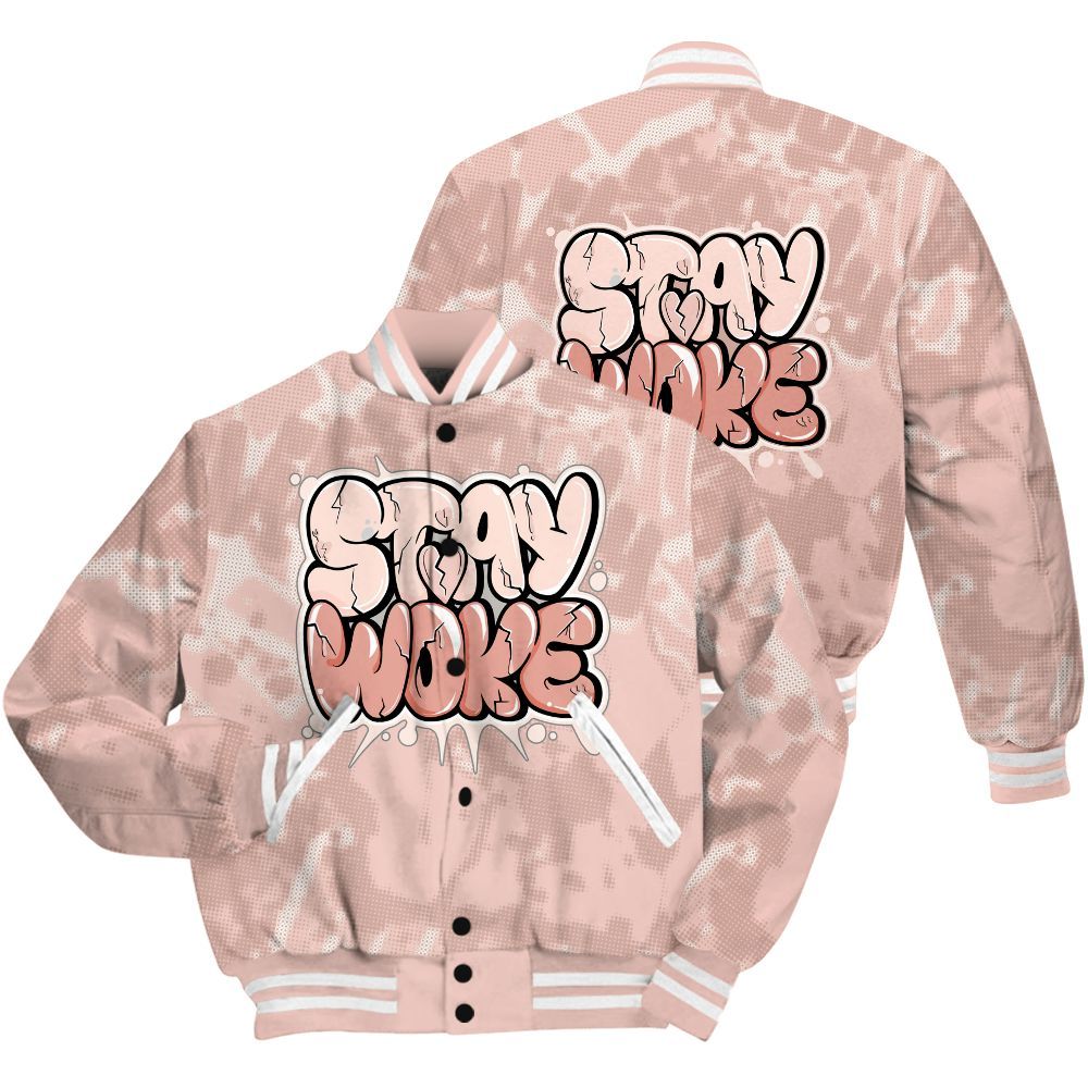 Varsity Jacket To Match Low Legend Pink 11s Shirt - Stay And Woken Street All Over Print