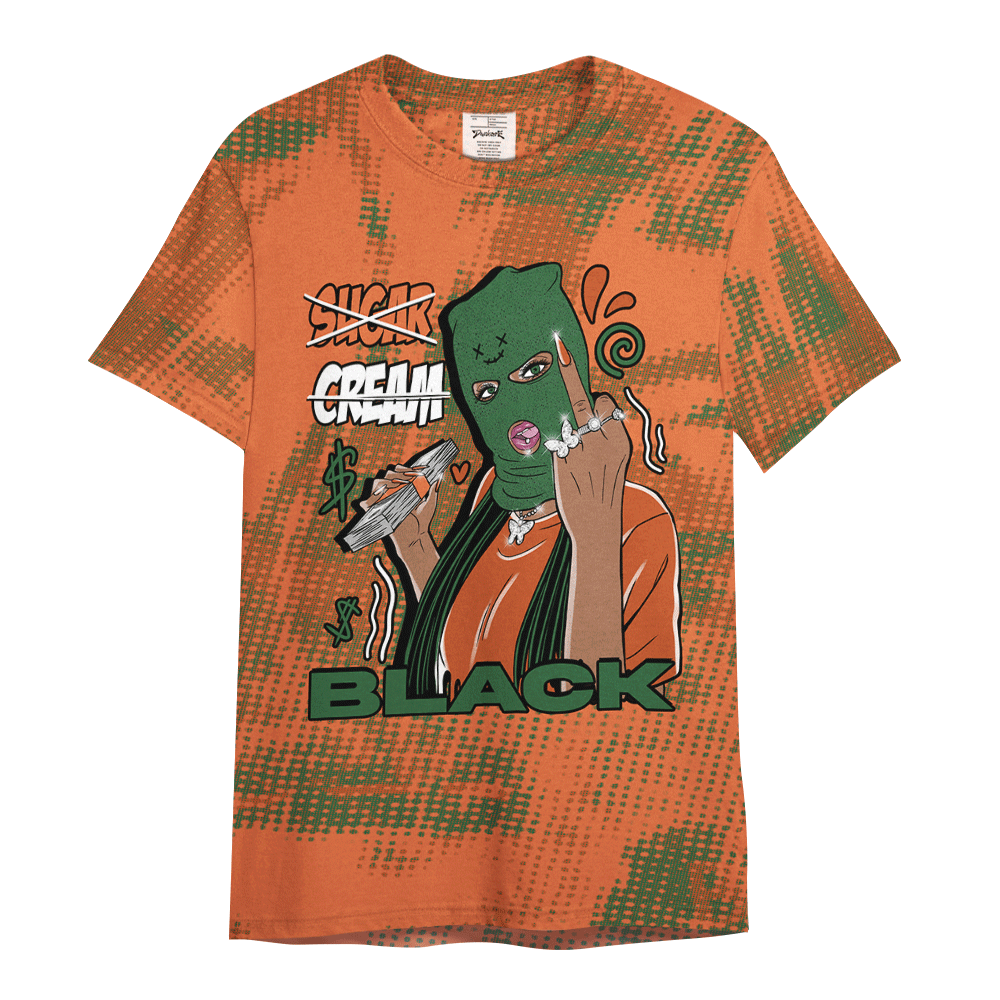 Shirt To Match Low Miami 5s - Black Sugarcream Unique Letter Pattern Shirt Unisex