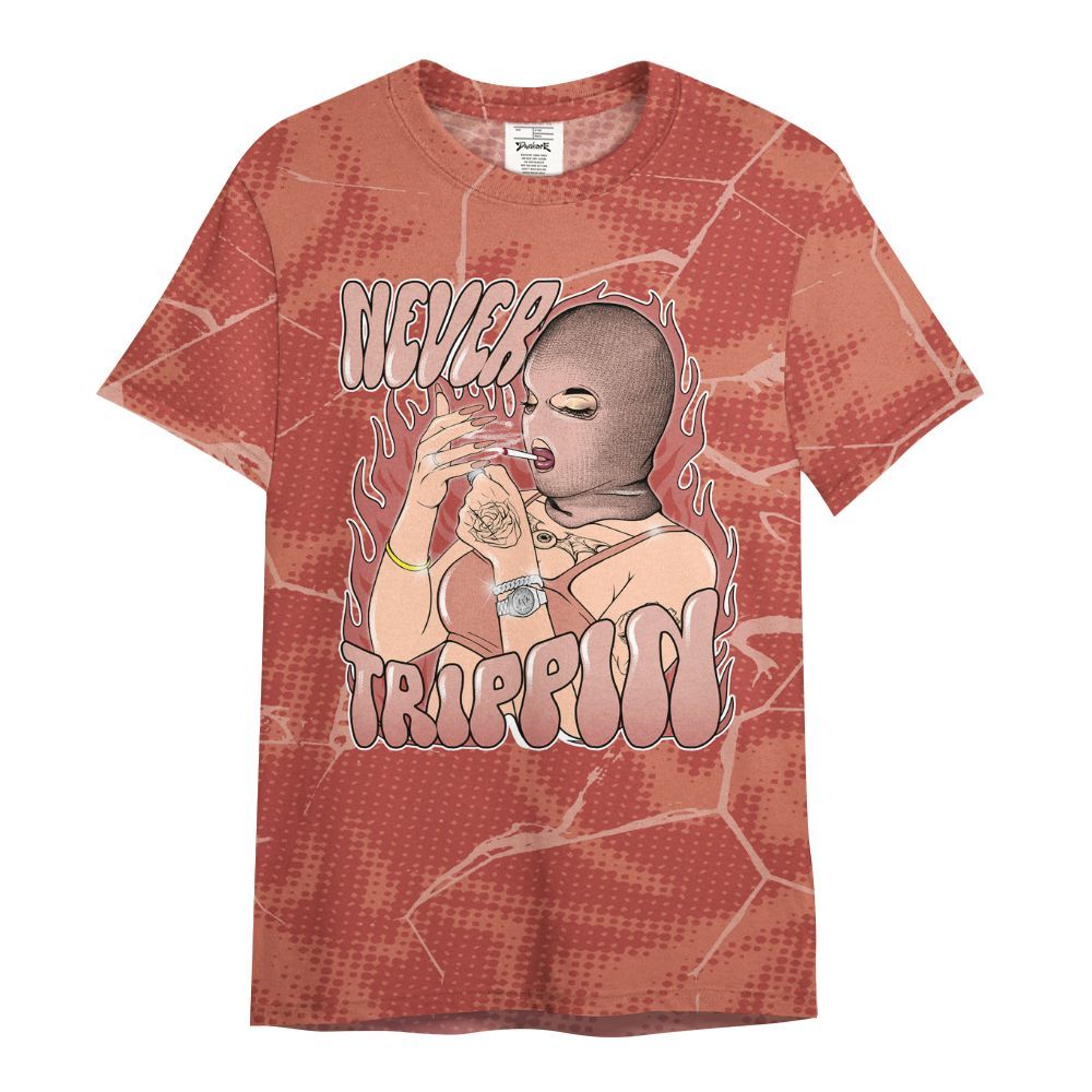 Shirt To Match Dune Red 13s - Ne'er Trippin' Unique Crack All Over Print