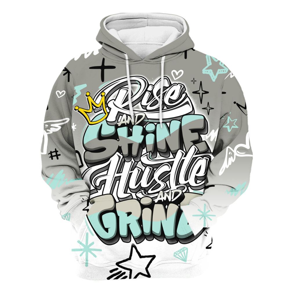 Hoodie To Match Low OG Year Of The Snake 1s - Rise Shine Hustle Grind All Over Print