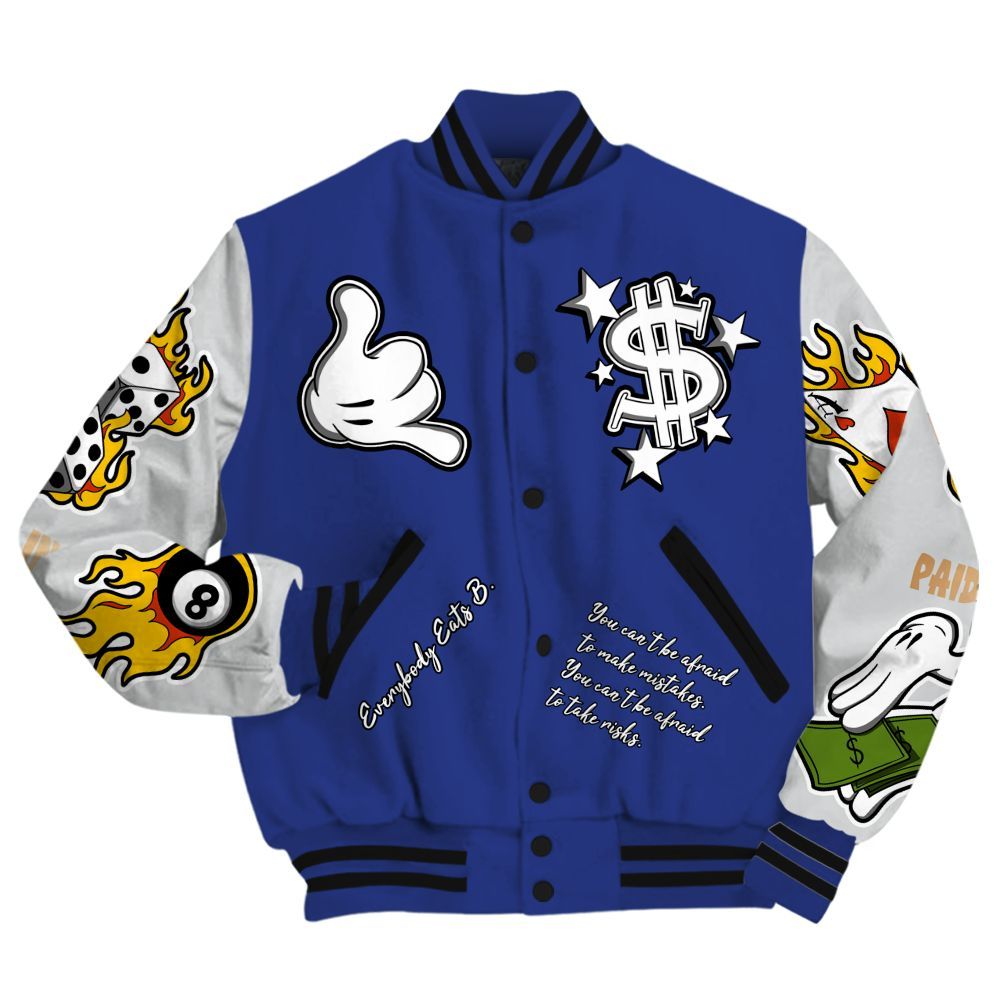 Varsity Jacket To Match JM Pro Black Concord - Everybody Paid In Full Graphic All Over Print