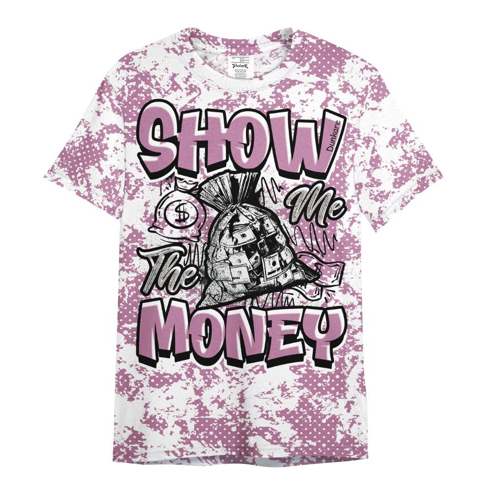 Shirt To Match Neutral Grey Black White Orchid 4s - Show Me The Money Retro All Over Print