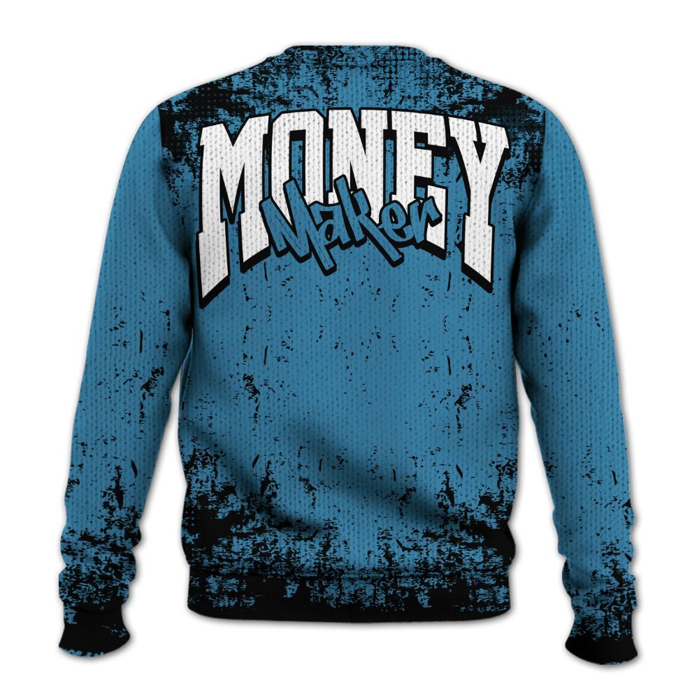 Knitted Sweater To Match High OG UNC Reimagined 1s - Move In Silence Money Street Retro