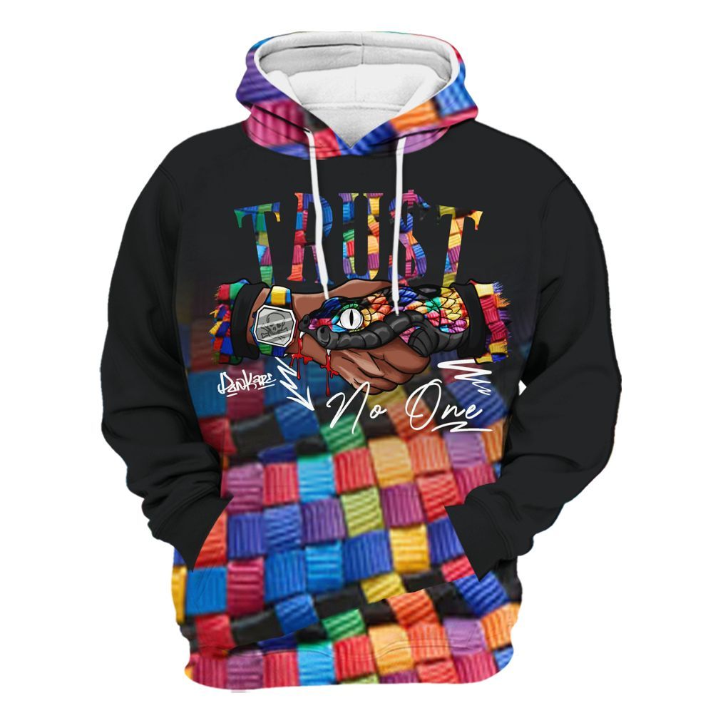 Hoodie To Match Air Rainbow Weave - Snake Trust No One Drip All Over Print
