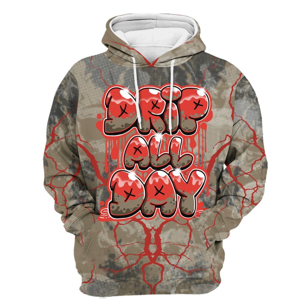 Hoodie To Match Olive 9s - DRIPPIN Days Graphic Halloween All Over Print