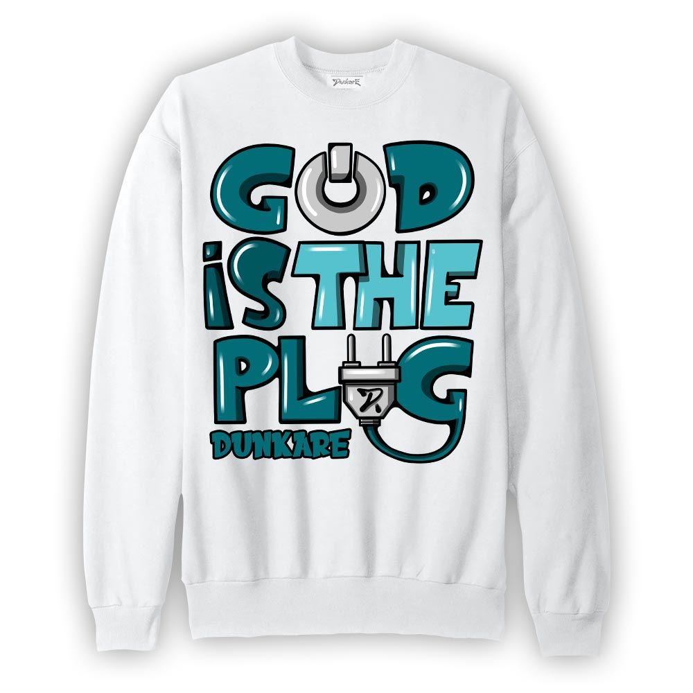 Sweatshirt To match Oxidized Green 4s Sweatshirt - God Is The Power Cord Graffiti Graphic