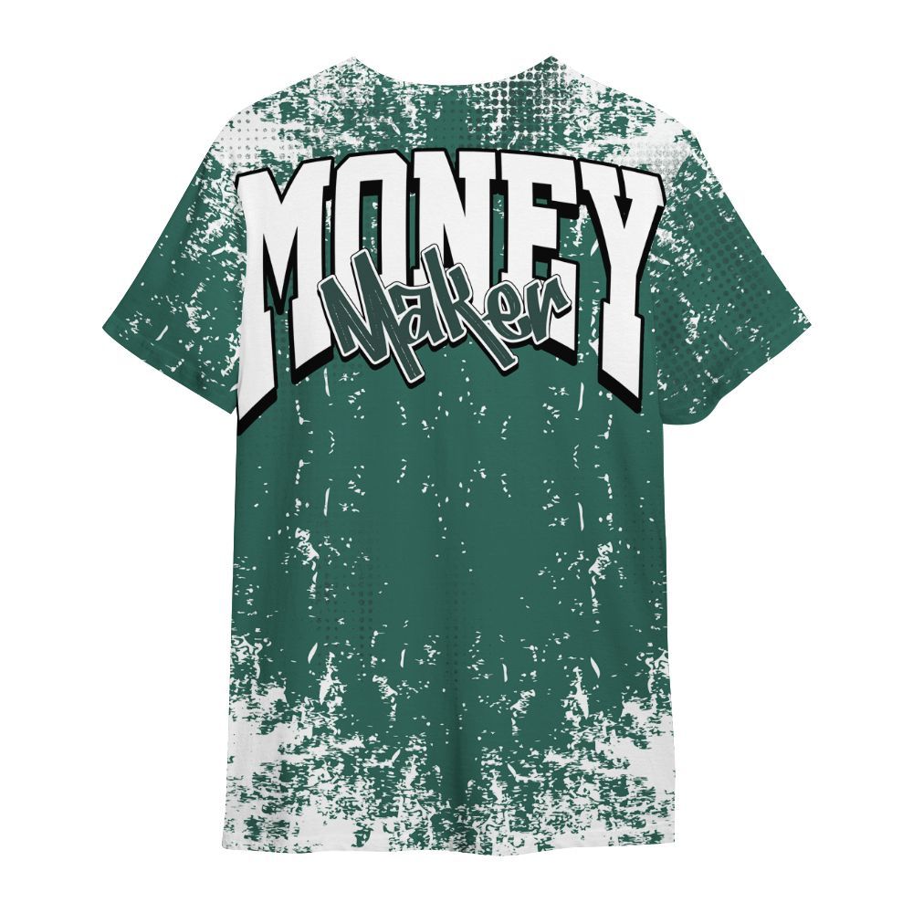 Shirt To Match RM Oxidized Green 4s - Move In Silence Money Street Retro All Over Print
