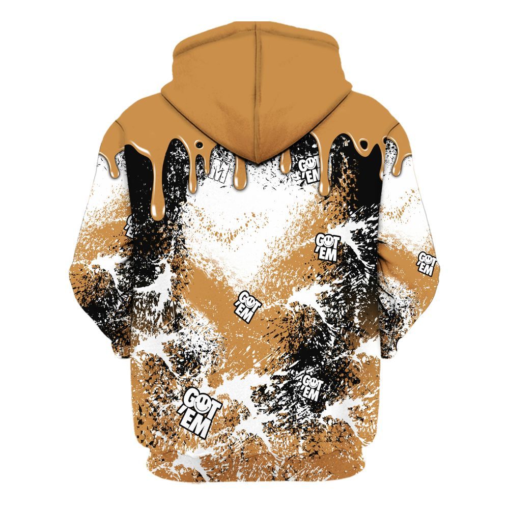 Hoodie To Match Dunk Low Nature Wheat Suede - Dripping 23 Drip All Over Print