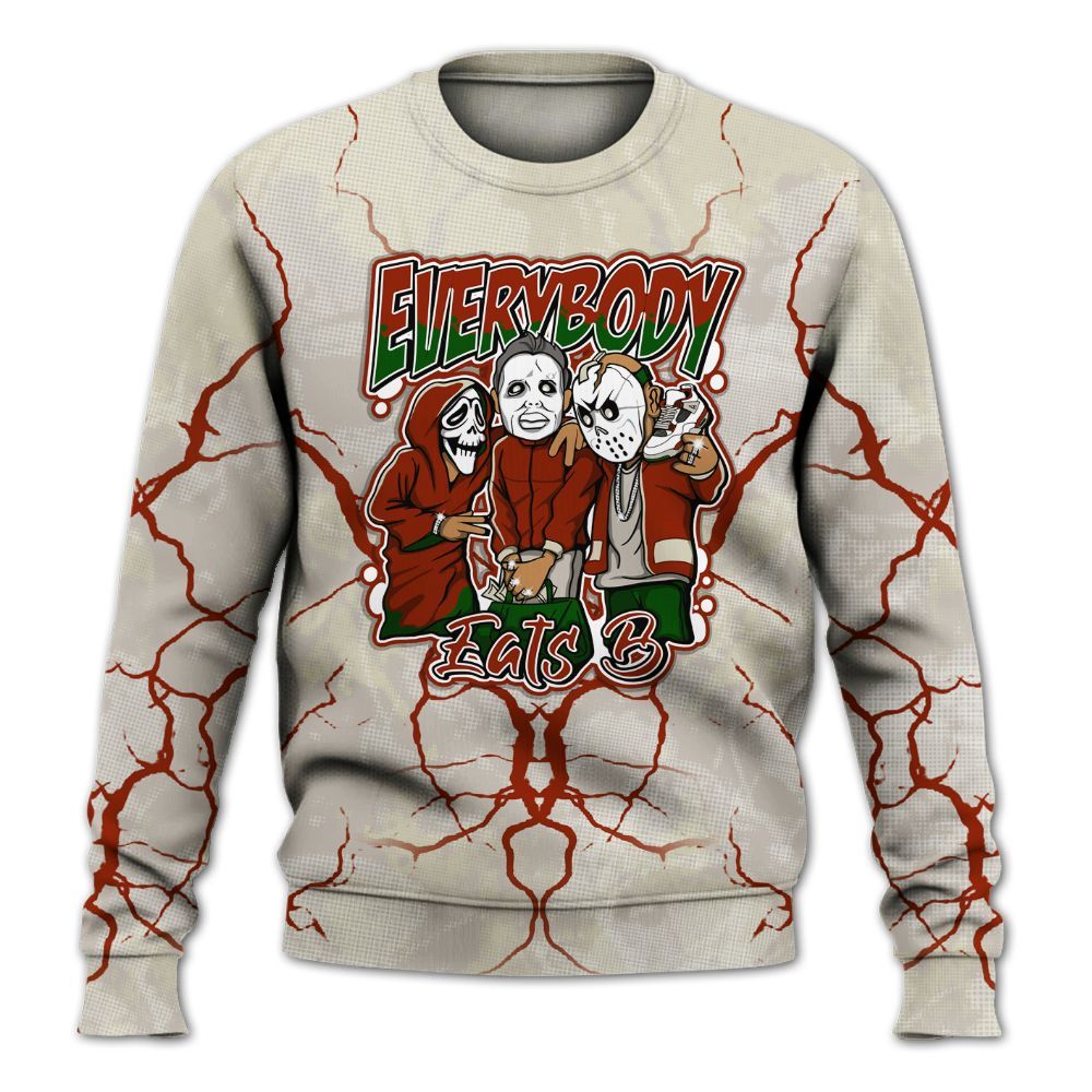 Sweatshirt To Match El Grito 5s - Everybody Eatin B Graphic Halloween All Over Print