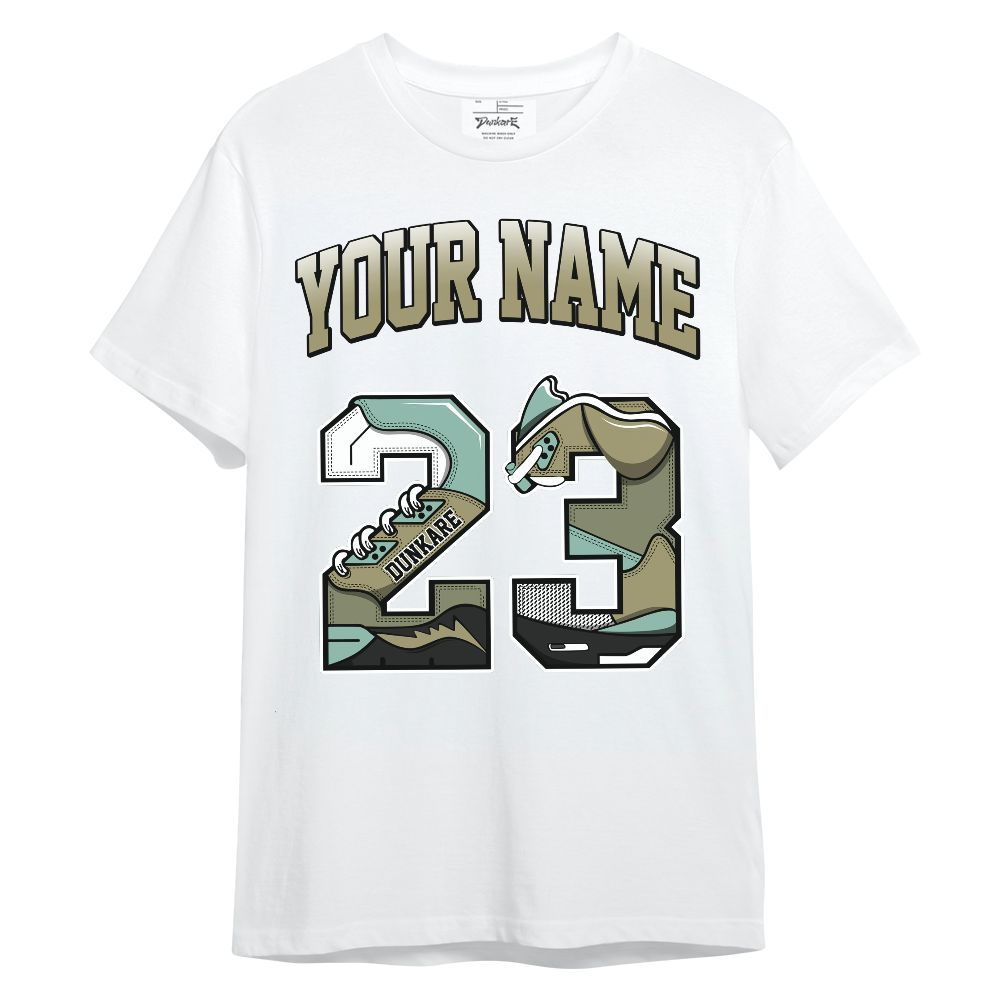 Shirt To Match Dunk Low Suede Olive Aura Custom Name Number 23 5s Unisex Shirt
