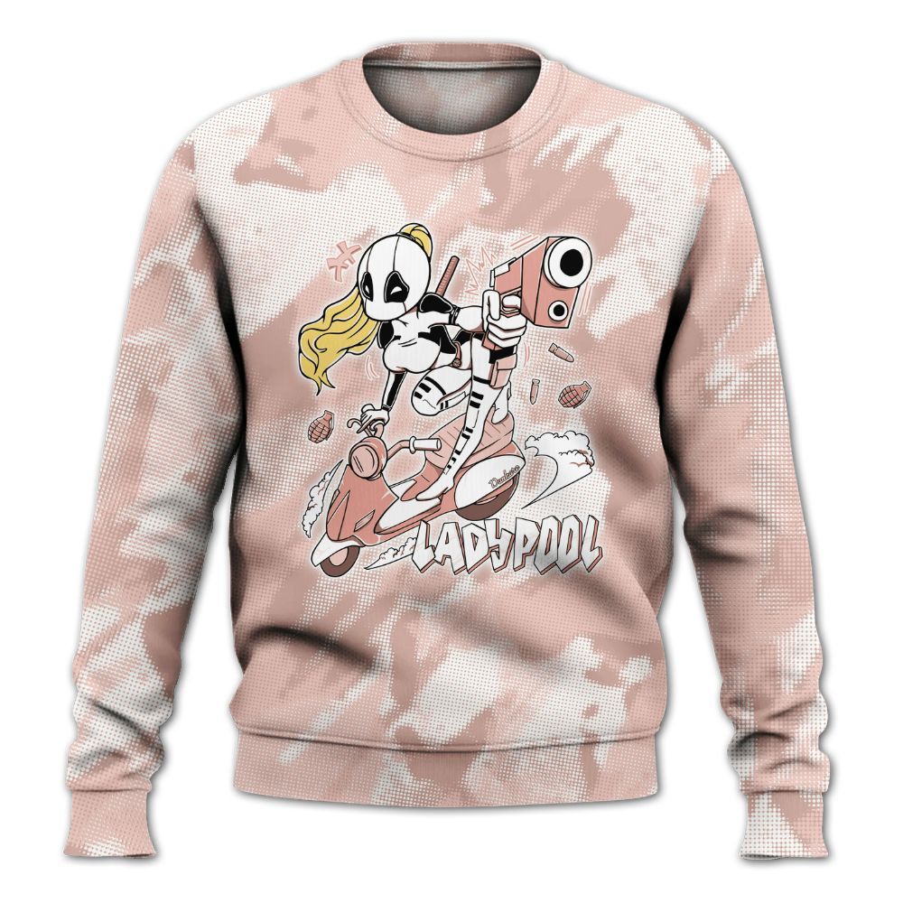 Sweatshirt To Match Low Legend Pink 11s - Lady Pool Cartoon Abstract Halftone All Over Print
