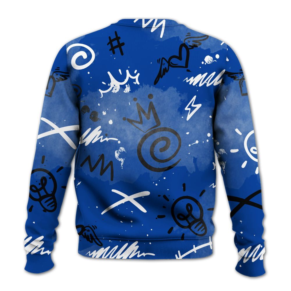 Sweatshirt To Match Hyper Royal 12s - Drip Been Di2ferent All Over Print