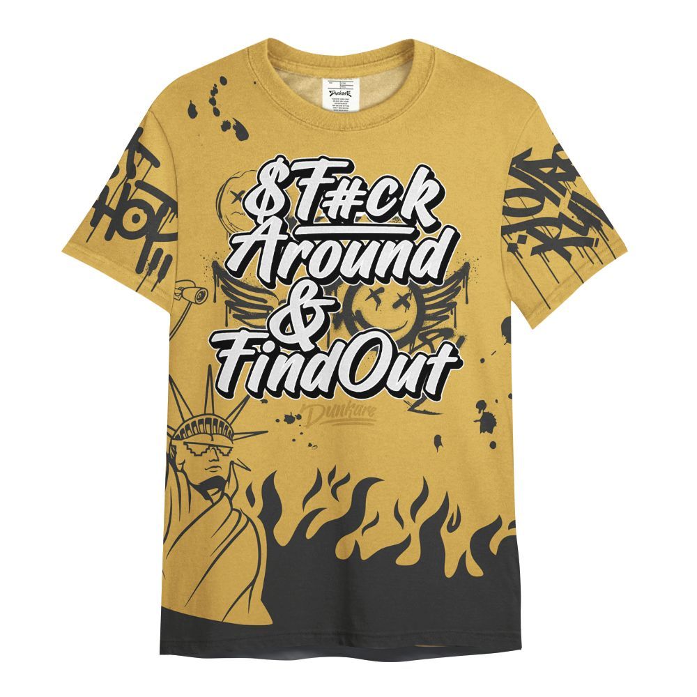 Shirt To Match Retro Light Ginger 14s - Graphic Fck Around Find Out All Over Print