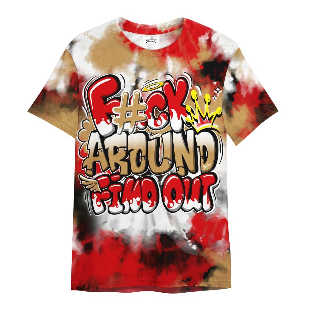 Shirt To Match Kobe 5 Red Year Of The Mamba - Tie Dye FK Around Find Out All Over Print
