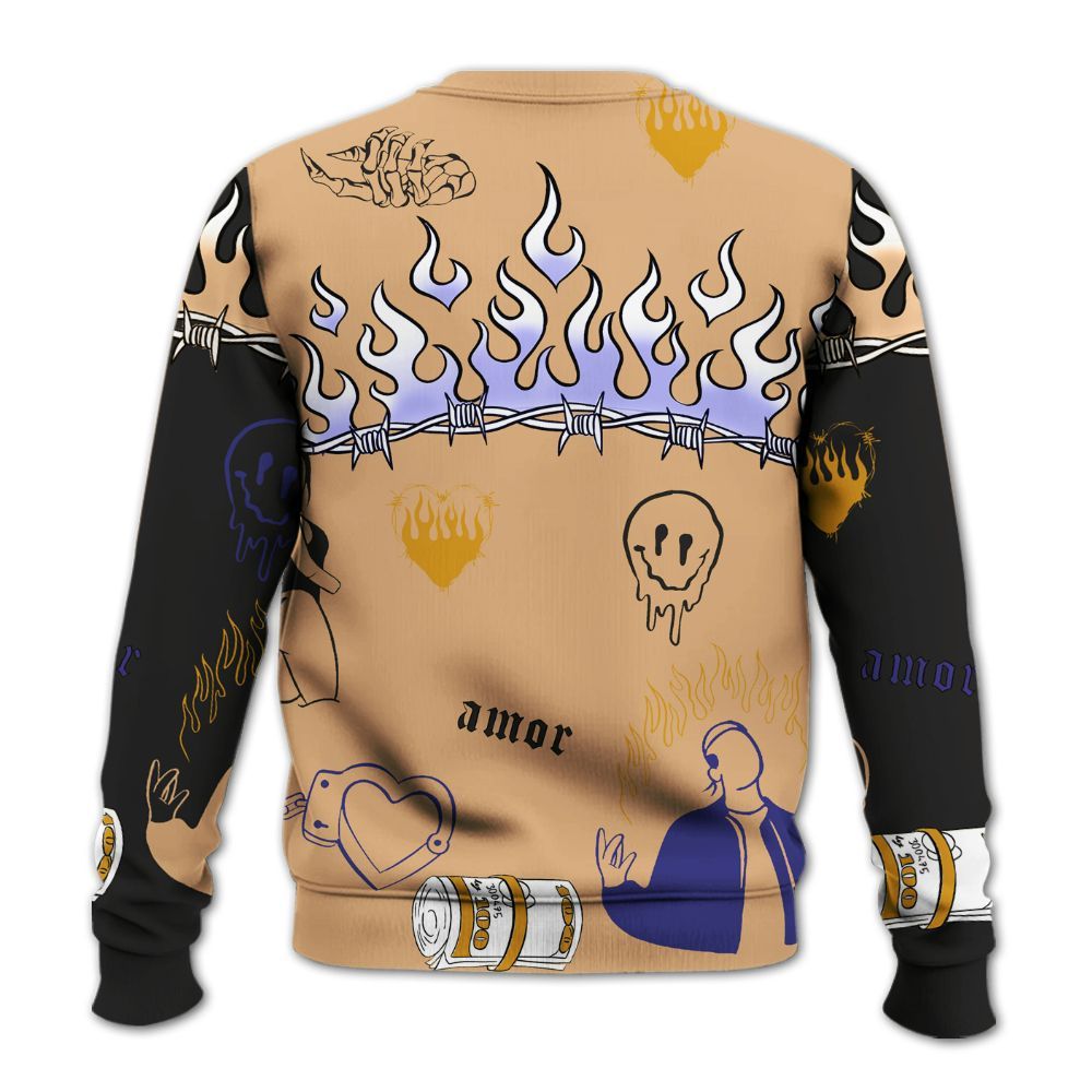 Sweatshirt To Match SE Afrobeats 7s - Snake Trust No One All Over Print