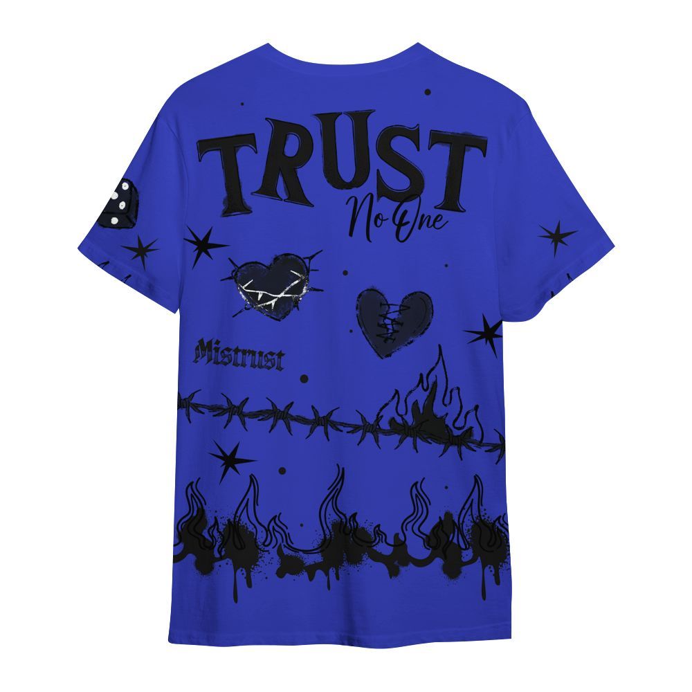 Shirt To Match Retro Black Concord 12s - Trust No One Snake-Bite Doodle Crayon All Over Print