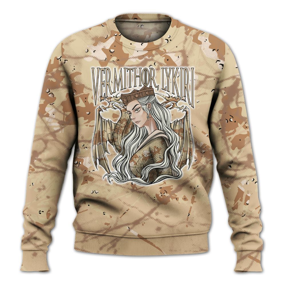 Sweatshirt To Match Desert Camo 3s - Dragon's Mom! Profound All Over Print