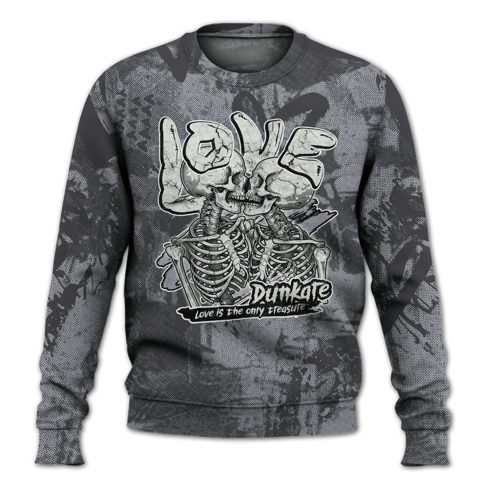 Sweatshirt To Match Fear 4s - Skull Love All Over Print