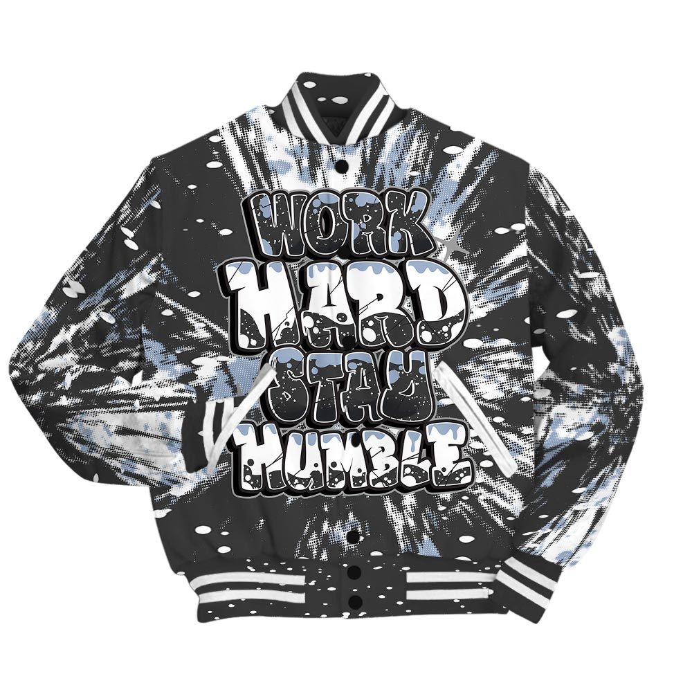 Varsity Jacket To Match Reverse Black White 6s - Working Hard And Humble Luxury Varsity Jacket Unisex