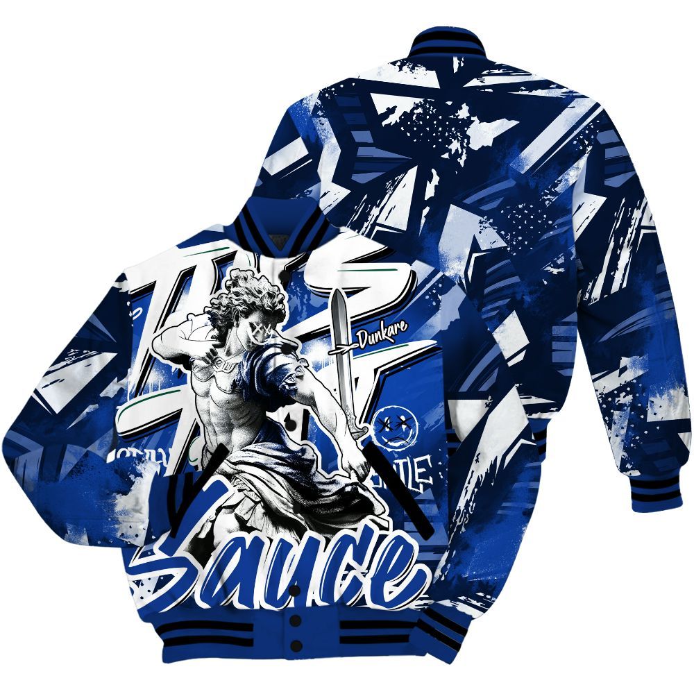 Varsity Jacket To Match Air Foamposite One Royal - This That Sauce Retro All Over Print