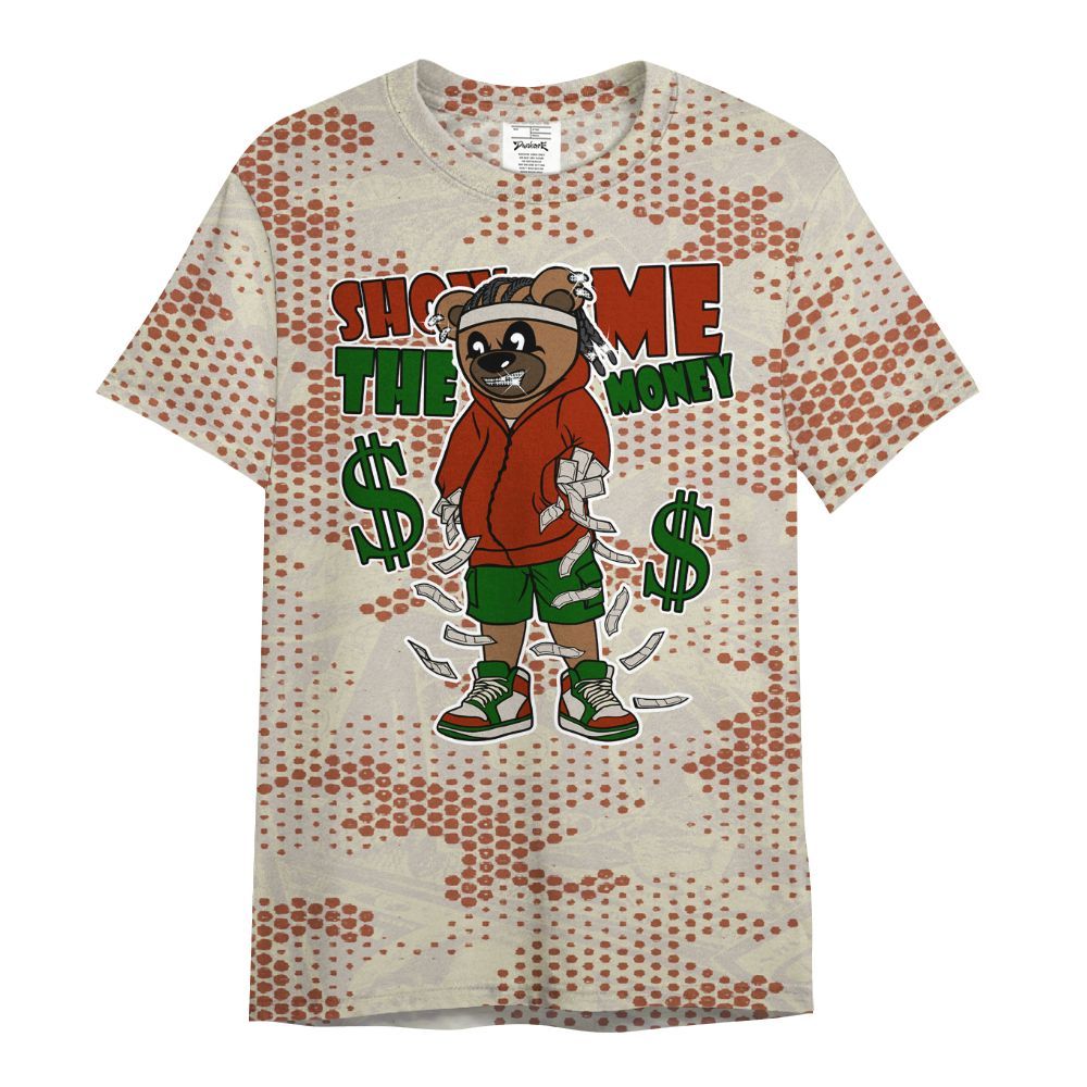Shirt To Match El Grito 5s - Show Me Bear Banknotes Art All Over Print