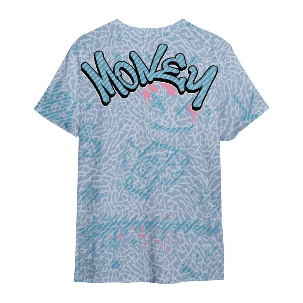 Shirt To Match Denim Pink Glow 3s - Everybody Paid In Full Crayon All Over Print