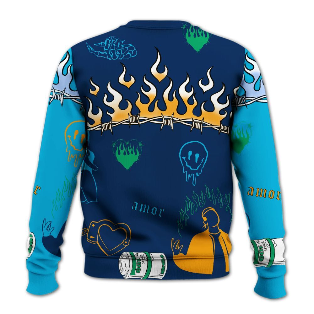 Sweatshirt To Match Dunk Low GS Electric Algae - Snake Trust No One All Over Print